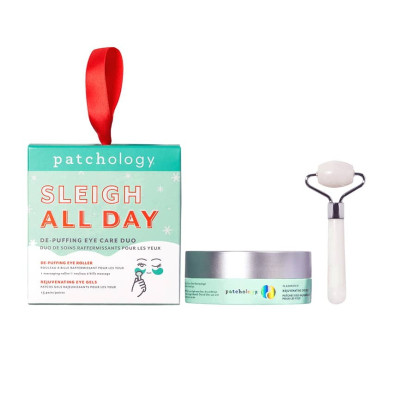 Patchology Sleigh All Day Праздничный восстанавливающий набор патчей с роллером