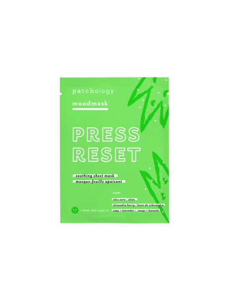Patchology Press Reset Soothing Mask Тканинна маска з ектрактом алое для миттєвого заспокоєння, зволоження та комфорту шкіри