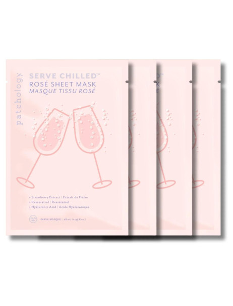 Patchology Serve Chilled Rosé Sheet Masque Освіжаюча маска для обличчя з екстрактом троянди