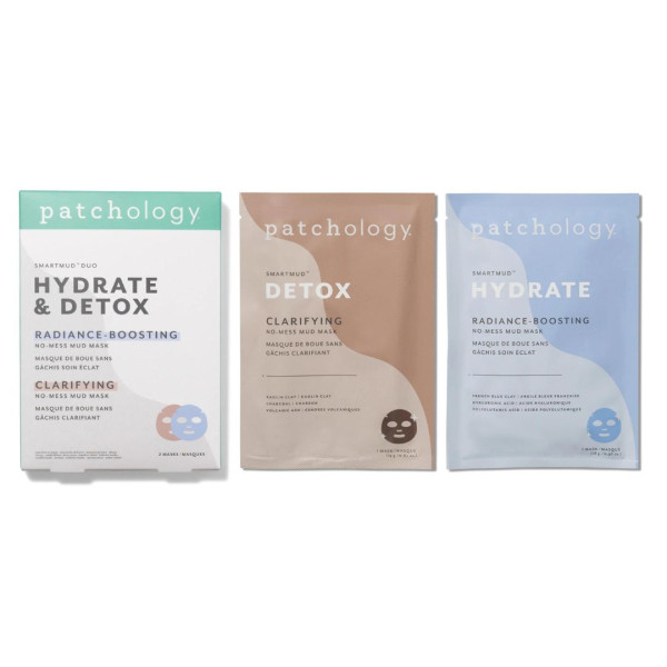 Patchology SmartMud Duo - Detox + Hydrate Дуо масок Детокс + Зміцнююча