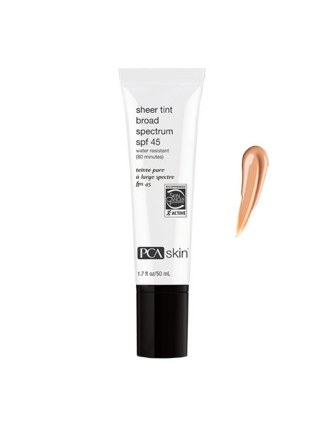 PCA Skin Sheer Tint Broad Spectrum SPF 45 Водостойкий матирующий солнцезащитный крем SPF 45 с тоном