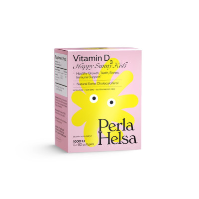 Perla Helsa Vitamin D3 1000 UI Happy Sunny Kids Витамин Д3 для детей