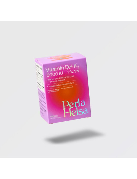 Perla Helsa Vitamin D3 + K2 Match 5000 IU + 75 mcg Вітамін Д3 + K2