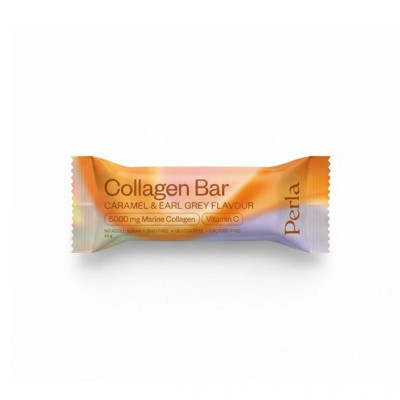 Perla Helsa Collagen Bar Функциональный батончик с миндалем со вкусом карамели и чая Earl Grey
