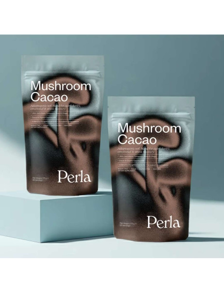 Perla Helsa Mushroom Cacao Функціональний напій із какао та грибами-адаптогенами для фокусу, спокою та м’якої енергії без кави