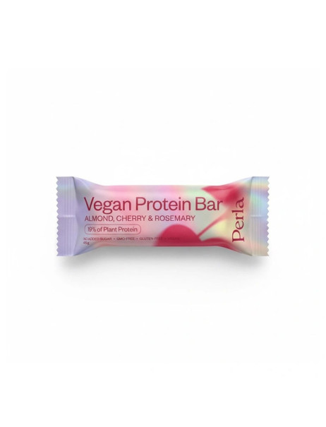 Perla Helsa Vegan Protein Bar Протеиновый батончик в белой глазури с миндалем, вишней и розмарином