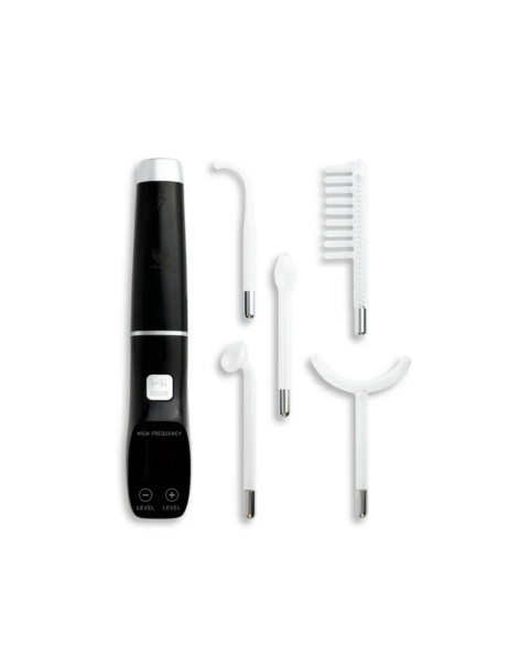 Praimy Miracle Wand High Frequency Skin Therapy Device 6 Wands Black Устройство для высокочастотной терапии кожи с шестью насадками Черный