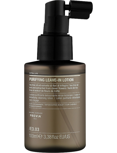 Previa Extra Life E3.03 Natural Haircare Purifying Leave-In Lotion Очищувальний незмивний детокс-лосьйон для шкіри голови