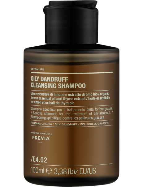 Previa Extra Life E4.02 Oily Dandruff Cleansing Shampoo Шампунь очищувальний проти жирної лупи