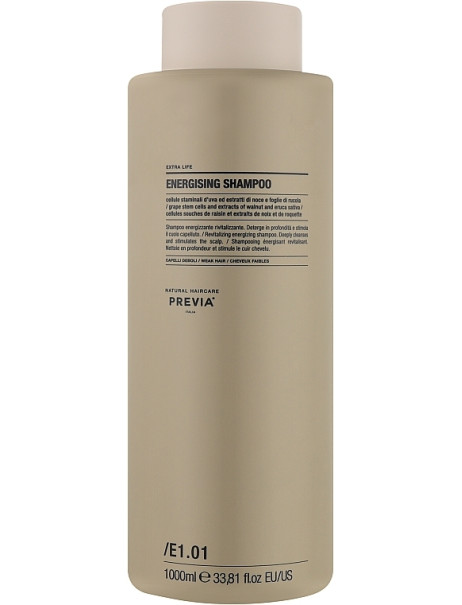 Previa Extra Life E1.01 Energising Shampoo Енерджайзинг-шампунь