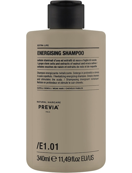 Previa Extra Life E1.01 Energising Shampoo Енерджайзинг-шампунь
