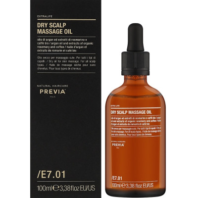 Previa Extra Life E7.01 Natural Haircare Dry Scalp Massage Oil Масажна олія для шкіри голови