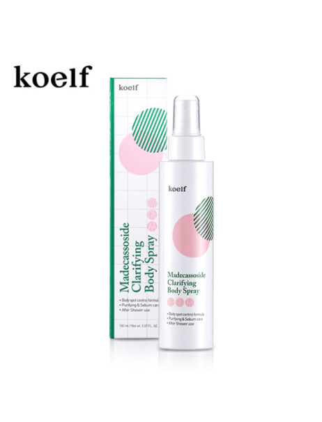 KOELF Очищуючий спрей для тіла c мадекассосідом 150ml Madecassoside Clarifying Body Spray