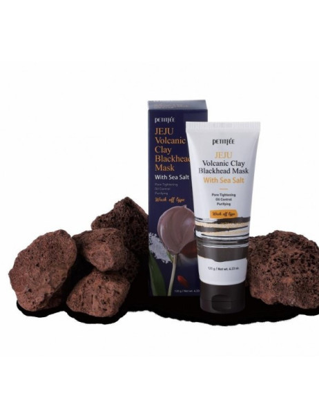 PETITFEE Маска для обличчя з вулканічним попелом 120g Jeju Volcanic Clay Blackhead Mask With Sea Salt