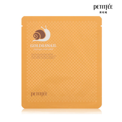 PETITFEE Гидрогелевая маска для лица с золотом и улиткой Gold Snail Hydrogel Mask
