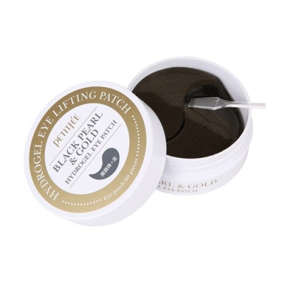 PETITFEE Гидрогелевые патчи для глаз с золотом и черным жемчугом 60шт Black Pearl Gold Hydrogel Eye Patch