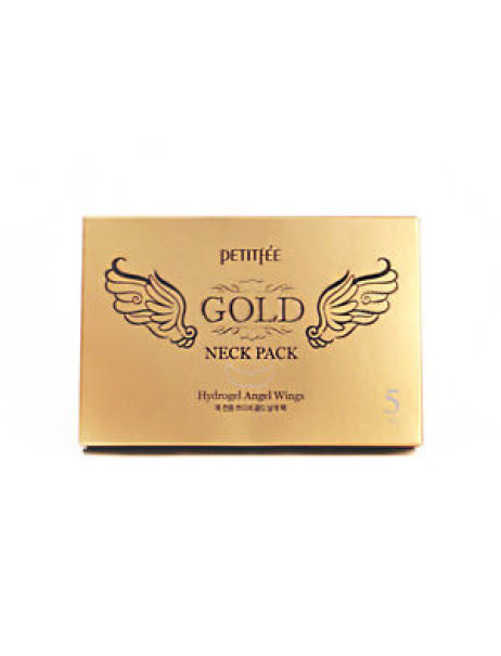 PETITFEE Гідрогелева маска для шиї з плацентою 10g Hydrogel Angel Wings Gold