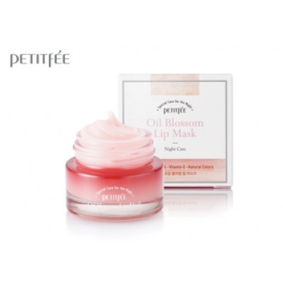 PETITFEE Нічна маска для губ з вітаміном Е і маслом камелії 15g Oil Blossom Lip Mask 