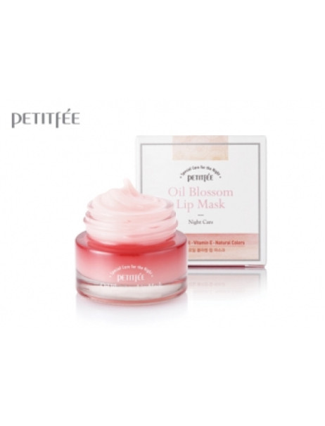 PETITFEE Нічна маска для губ з вітаміном Е і маслом камелії 15g Oil Blossom Lip Mask