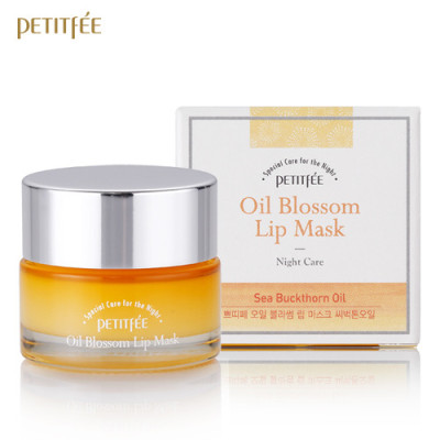 PETITFEE Ночная маска для губ с витамином Е и маслом облепихи 15g Oil Blossom Lip Mask