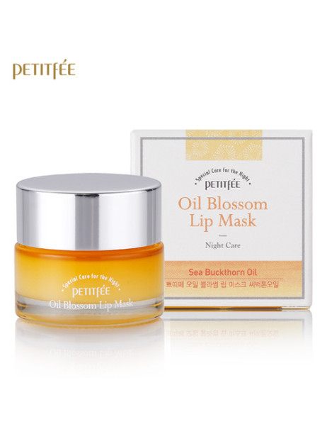 PETITFEE Нічна маска для губ з вітаміном Е і маслом обліпихи 15g Oil Blossom Lip Mask