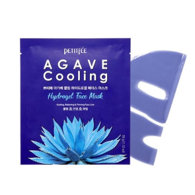 PETITFEE Гидрогелевая охлаждающая маска для лица с экстрактом агавы Agave Cooling Hydrogel Face Mask