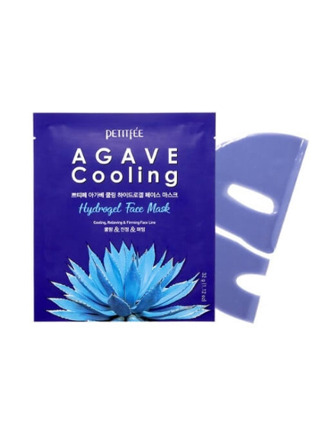 PETITFEE Гідрогелева охолоджуюча маска для обличчя з екстрактом агави 32g Agave Cooling Hydrogel Face Mask
