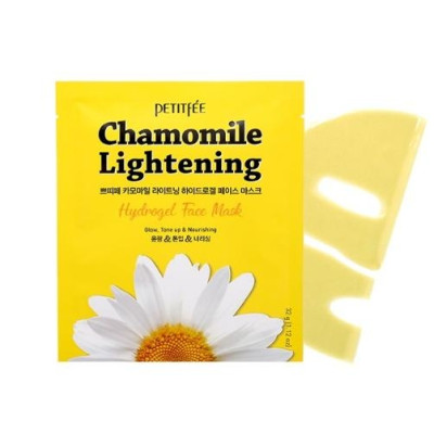 PETITFEE Гидрогелевая осветляющая маска для лица с экстрактом ромашки Chamomile Lightening Hydrogel Face Mask