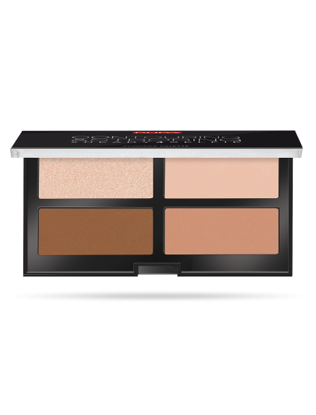 Pupa Палетка компактная для контуринга Contouring Strobing Palette 17.5g Contouring Strobing Palette
