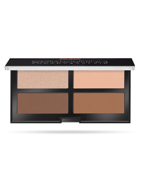 Pupa Палетка компактная для контуринга Contouring Strobing Palette 17.5g Contouring Strobing Palette
