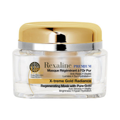 Rexaline Premium Line Killer 24К X-Treme Gold Radiance Mask Омолоджуюча маска для обличчя з частинками золота 