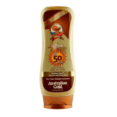 Australian Gold SPF 50 Lotion With Bronzer Солнцезащитный крем для загара c бронзантами