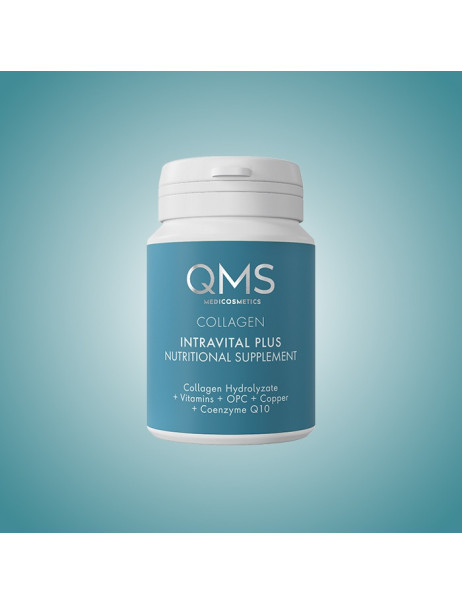 QMS Medicosmetics Collagen System Collagen Intravital Plus Nutritional Supplement Харчова добавка для відновлення, регенерації та захисту шкіри