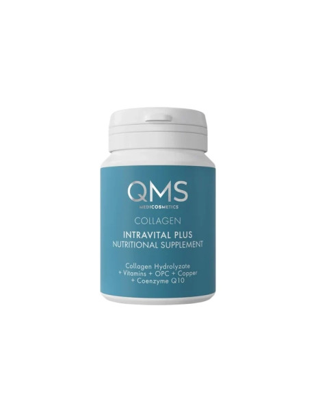 QMS Medicosmetics Collagen System Collagen Intravital Plus Nutritional Supplement Харчова добавка для відновлення, регенерації та захисту шкіри
