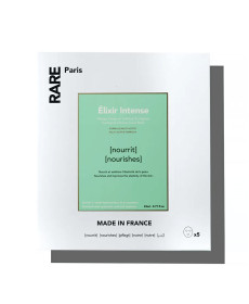 RARE Paris Box of 5 Élixir Intense Nourishing Face Mask Набір з п'яти поживних масок для обличчя з гіалуроновою кислотою та скваланом - Написати відгук