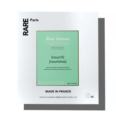 RARE Paris Box of 5 Élixir Intense Nourishing Face Mask Набір з п'яти поживних масок для обличчя з гіалуроновою кислотою та скваланом