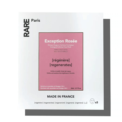 RARE Paris Box of 5 Exception Rosée Regenerating Face Mask Набір з п'яти відновлюючих масок для обличчя з церамідами, Омега 3 та 6