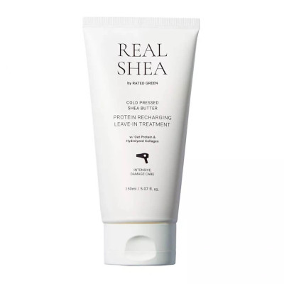 Rated Green Real Shea Cold Pressed Shea Butter Leave-In-Treatment Незмивний термозахисний відновлюючий крем для волосся
