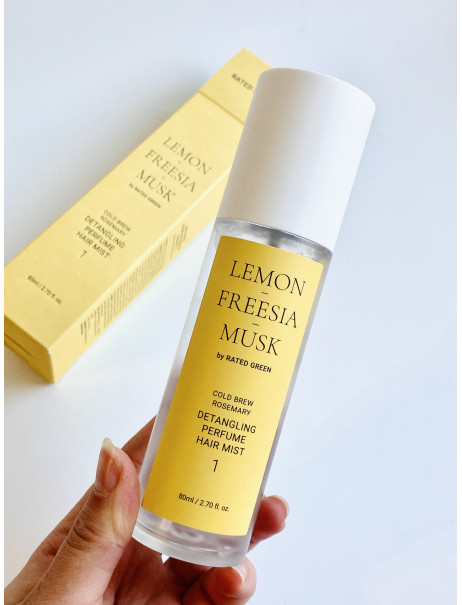 Rated Green Detangling Perfume Hair Mist Lemon Freesia Musk Парфумований міст для волосся Лимон Фрезія Мускус