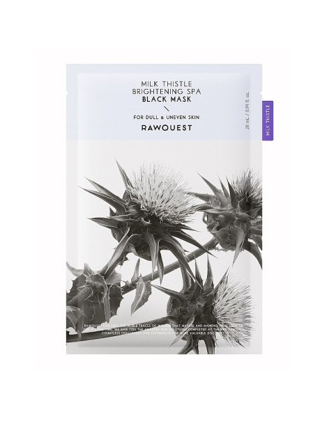 Rawquest Milk Thistle Brightening Spa Black Mask Освітлювальна тканинна маска з розторопшею