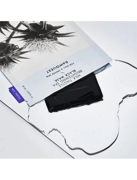 Rawquest Milk Thistle Brightening Spa Black Mask Освітлювальна тканинна маска з розторопшею