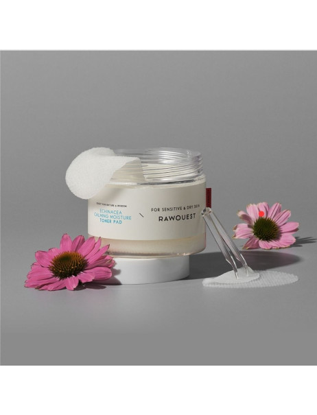 Rawquest Echinacea Calming Moisture Toner Pad Заспокійливі зволожувальні тонер-пади з ехінацеєю