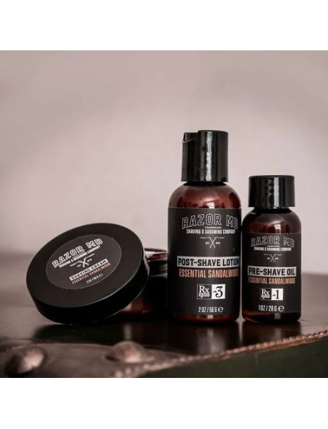 Razor MD Travel Trio Essential Sandalwood Набор для путешествий с экстрактом сандалового дерева