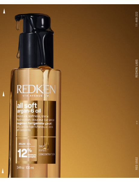 Redken All Soft Argan-6 Multi-Care Oil Аргановое масло для сухих и ломких волос