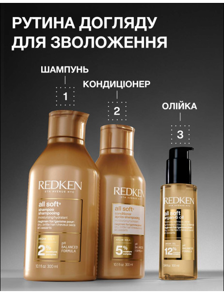 Redken All Soft Argan-6 Multi-Care Oil Аргановое масло для сухих и ломких волос