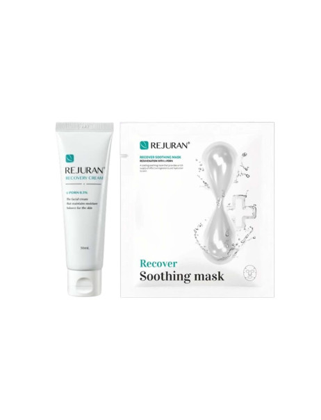 Rejuran Recover Soothing Mask + Recovery Cream Набір заспокійлива маска та відновлювальний крем для обличчя