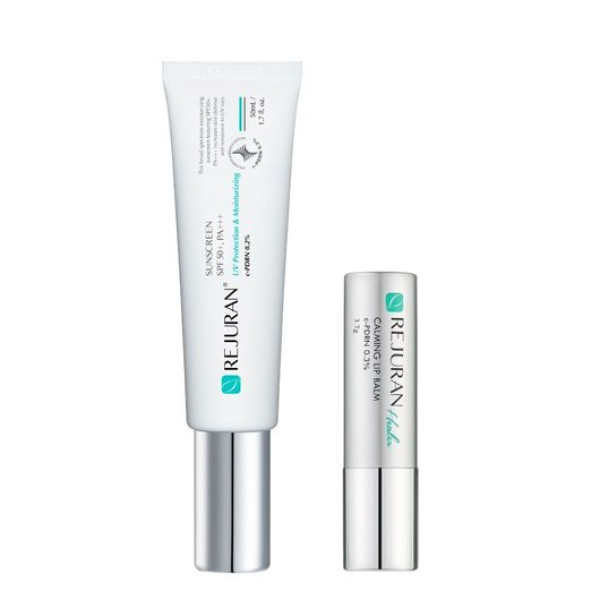 Rejuran Sunscreen SPF 50 + Calming Lip Набор солнцезащитный крем и успокаивающий бальзам для губ