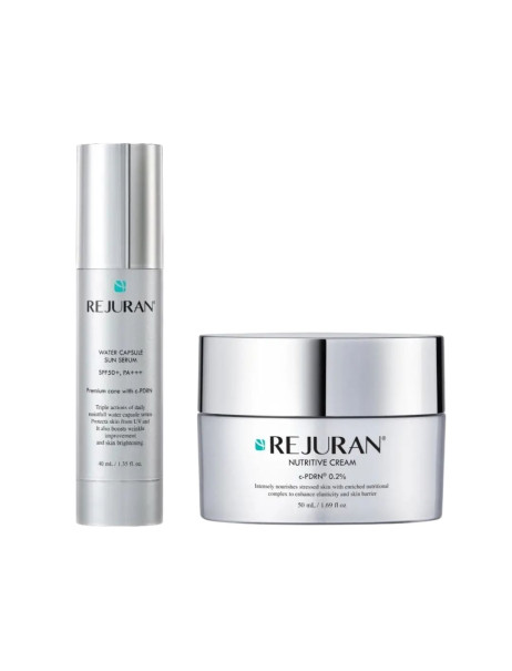 Rejuran Rejuran Water Capsule Sun Serum SPF 50 + Rejuran Nutritive Cream Набір для щоденного догляду за шкірою