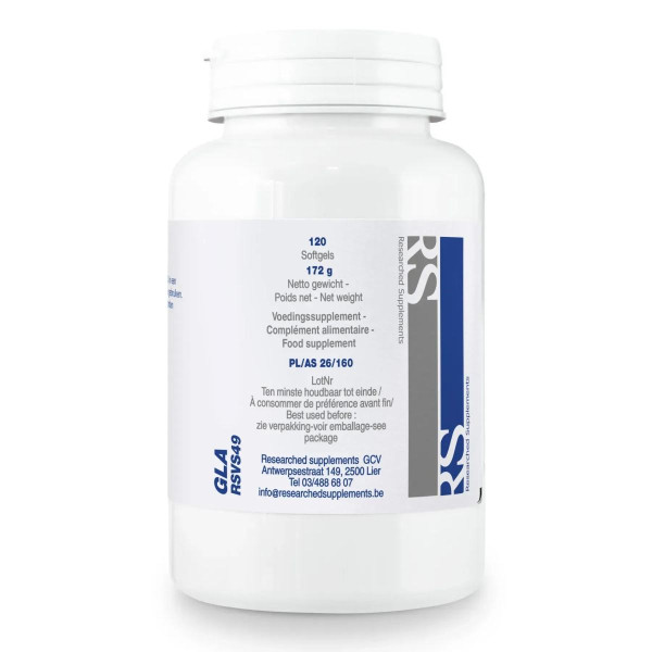Researched Supplements GLA 120 C Дієтична добавка ДжиЕлЕй №120