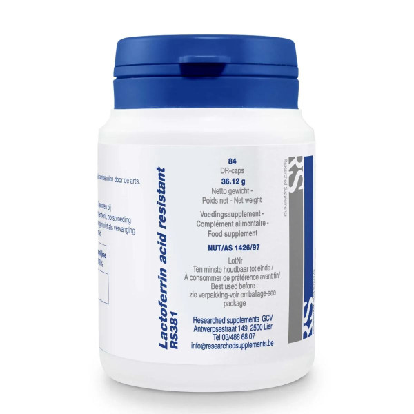 Researched Supplements Lactoferrin Acid Resistant 84 C Дієтична добавка Лактоферрін Ацид №84